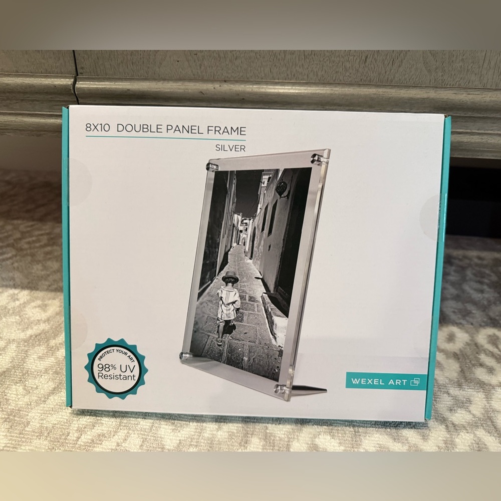 WEXEL ART Silver Double Panel Beveled Edge  Frame 8x10…New in box ..never opened